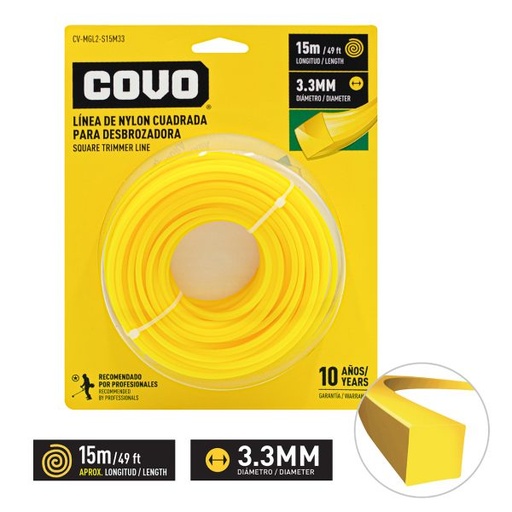[002131] NYLON P/DESMAL CUADR 3.3mm 15Mtrs COVO