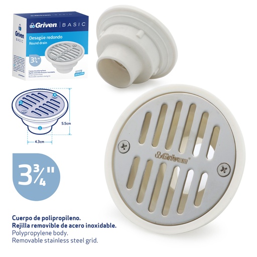 [127986] REJILLA REDONDA BASIC GRIVEN