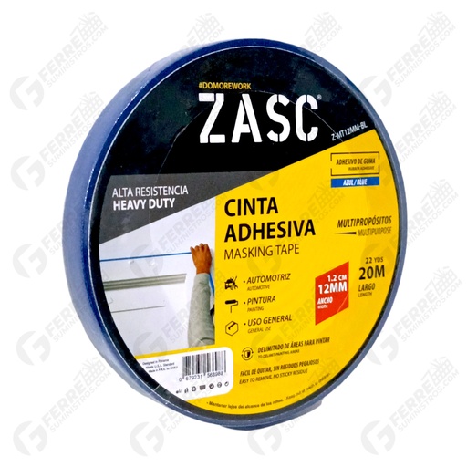 [124203] TIRRO BAJA ADHEREN 1/2" AZUL ZASC